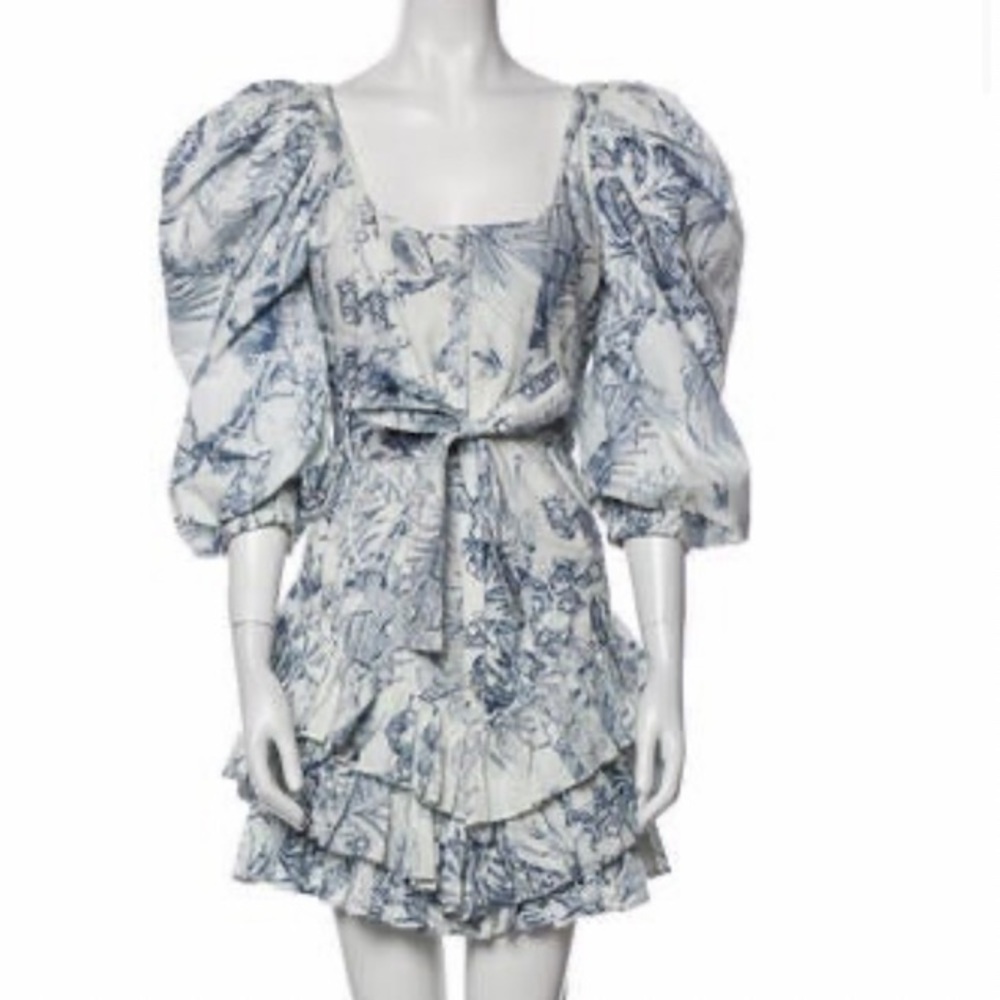 NWOT Love the Label mini dress with ruffle shoulders. Sold at Anthro and Neiman.